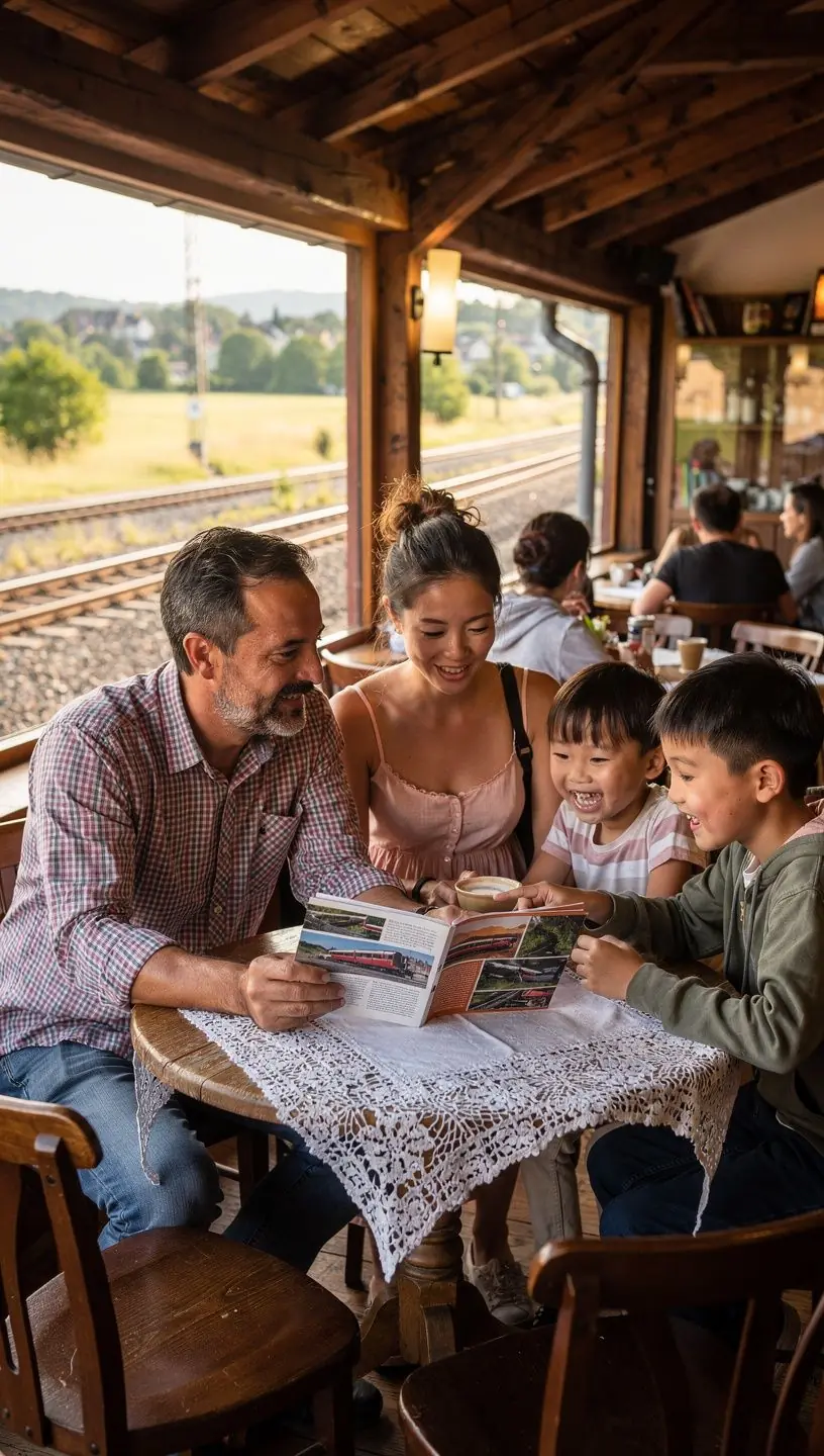 Mehrere gebündelte Bahntickets und Reiseführer liegen auf einem Holztisch, bereit für die Planung einer Deutschlandreise.